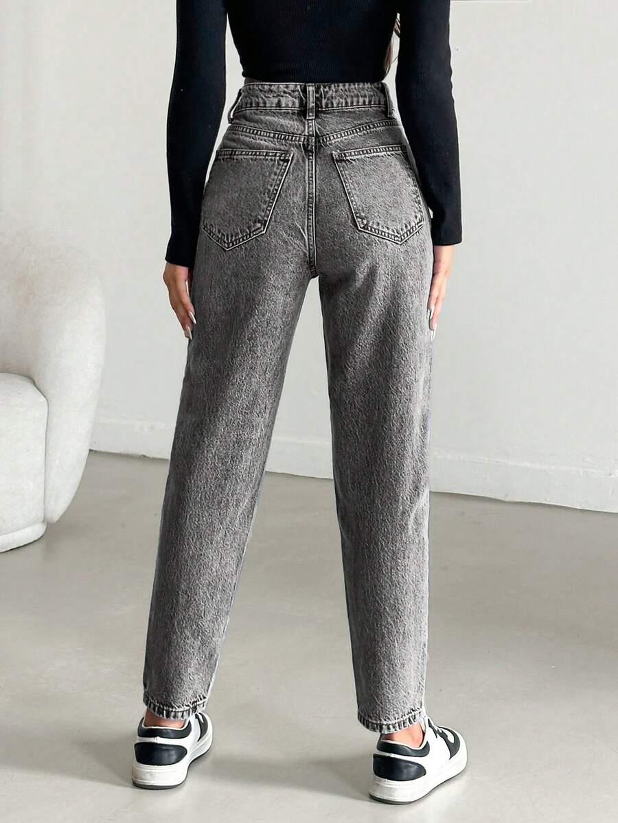 SZARE SPODNIE JEANS 