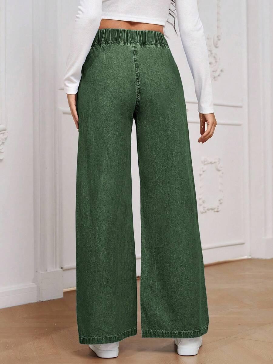 ZIELONA SPODNIE JEANS