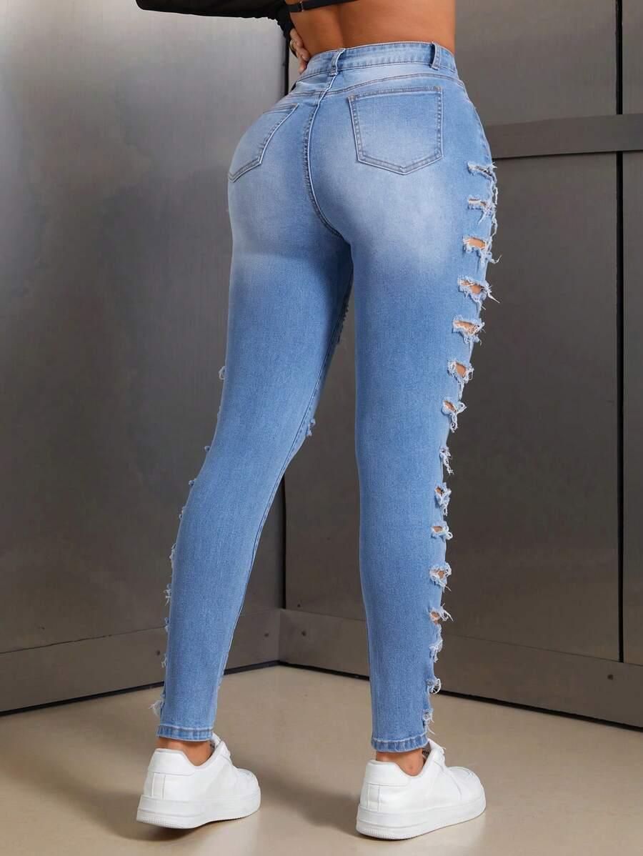 JEANSY DAMSKIE Z DZIURAMI