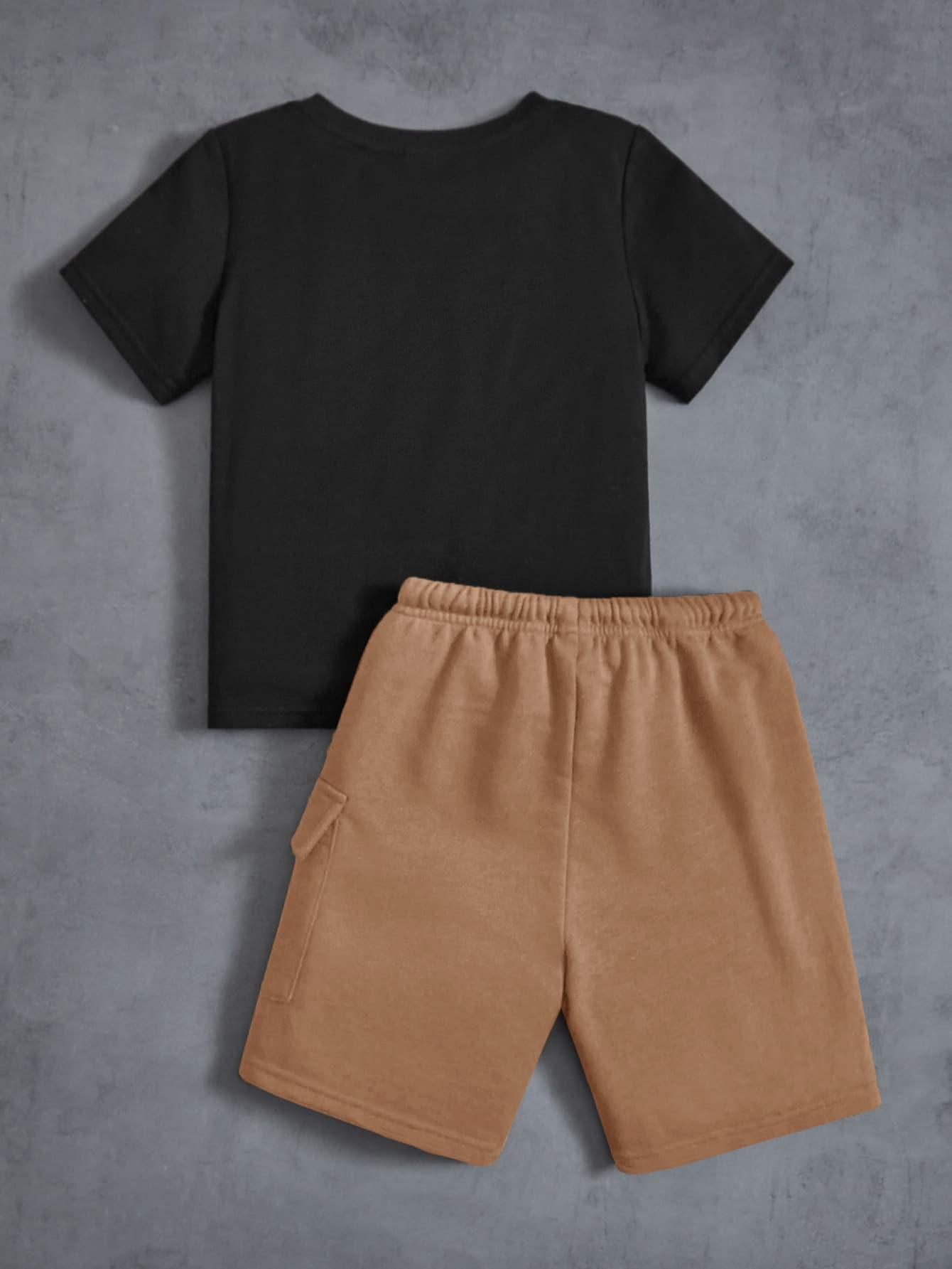 KOMPLET SPODENKI T-SHIRT NADRUK