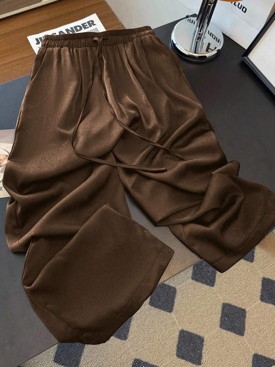 brązowe spodnie casual
