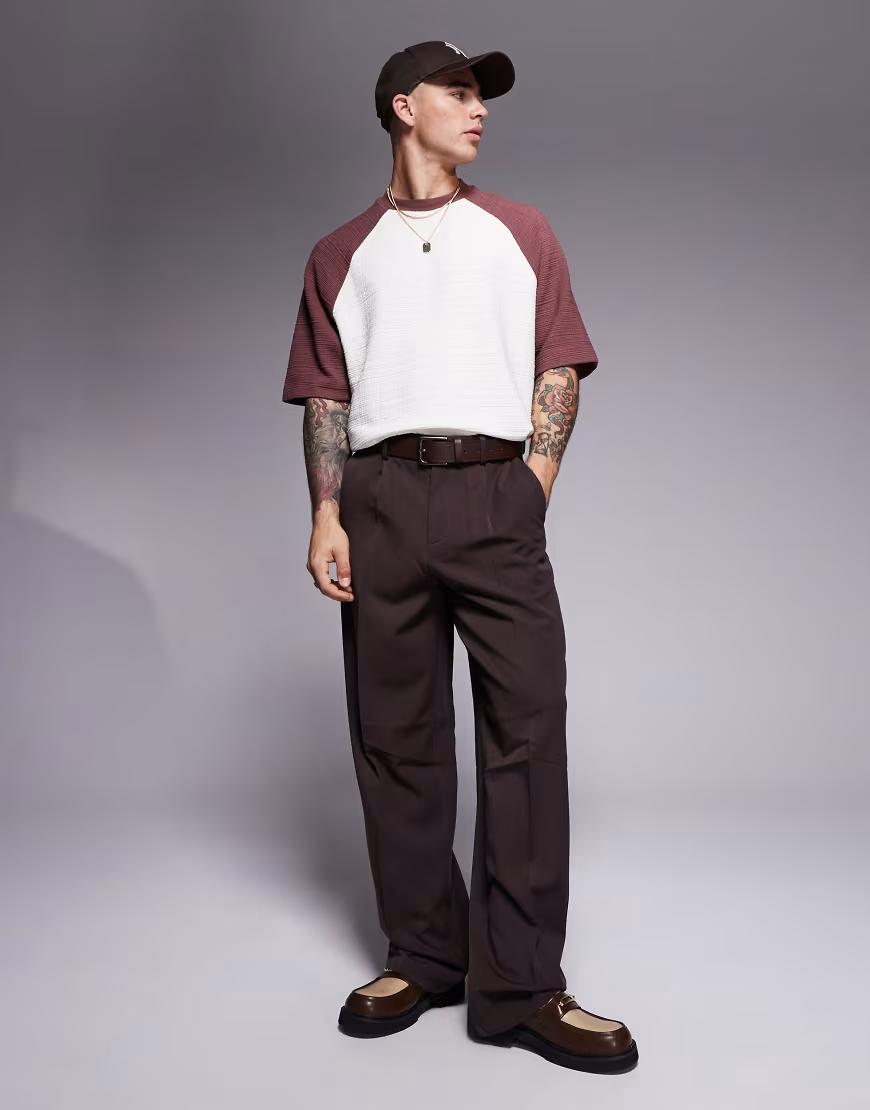 oversized t-shirt z krótkim rękawem tekstura