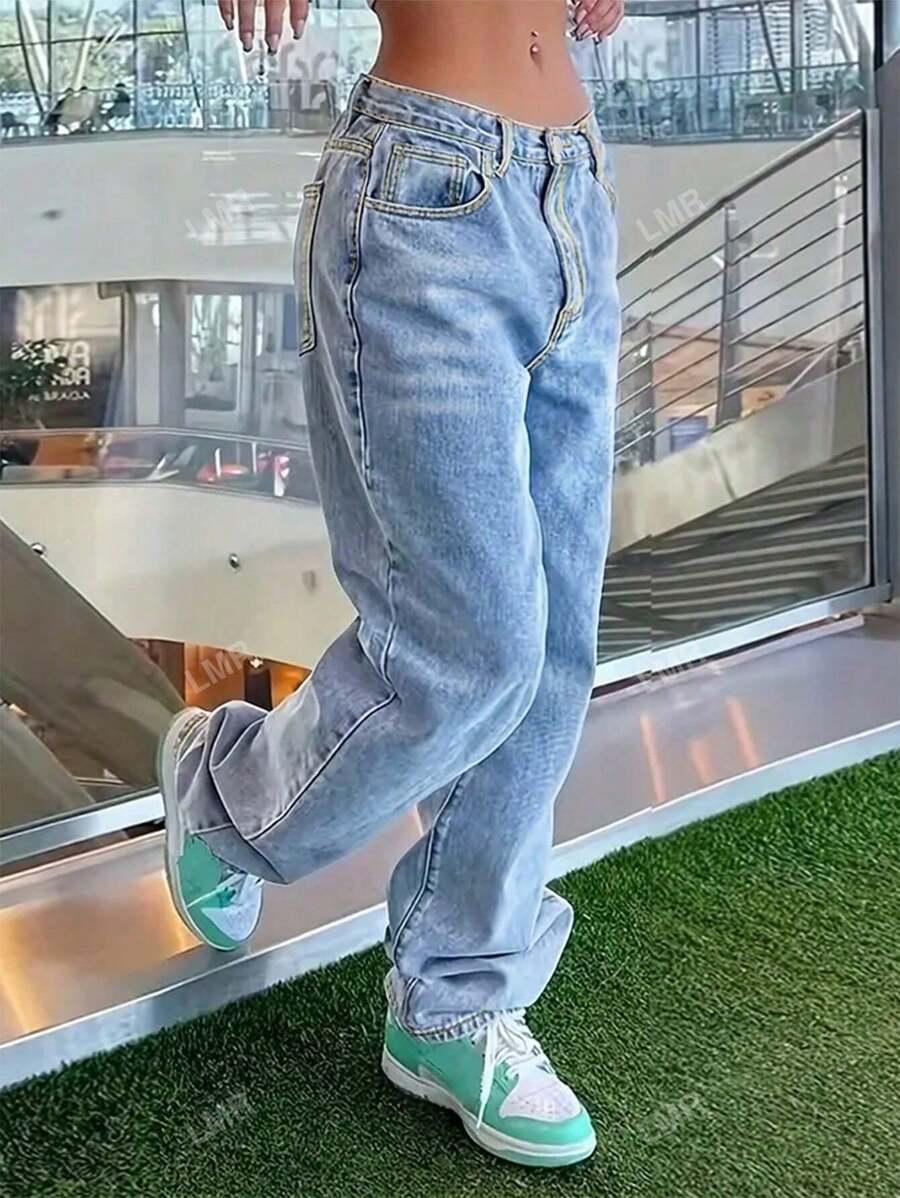 NIEBIESKIE JEANSY NISKI STAN