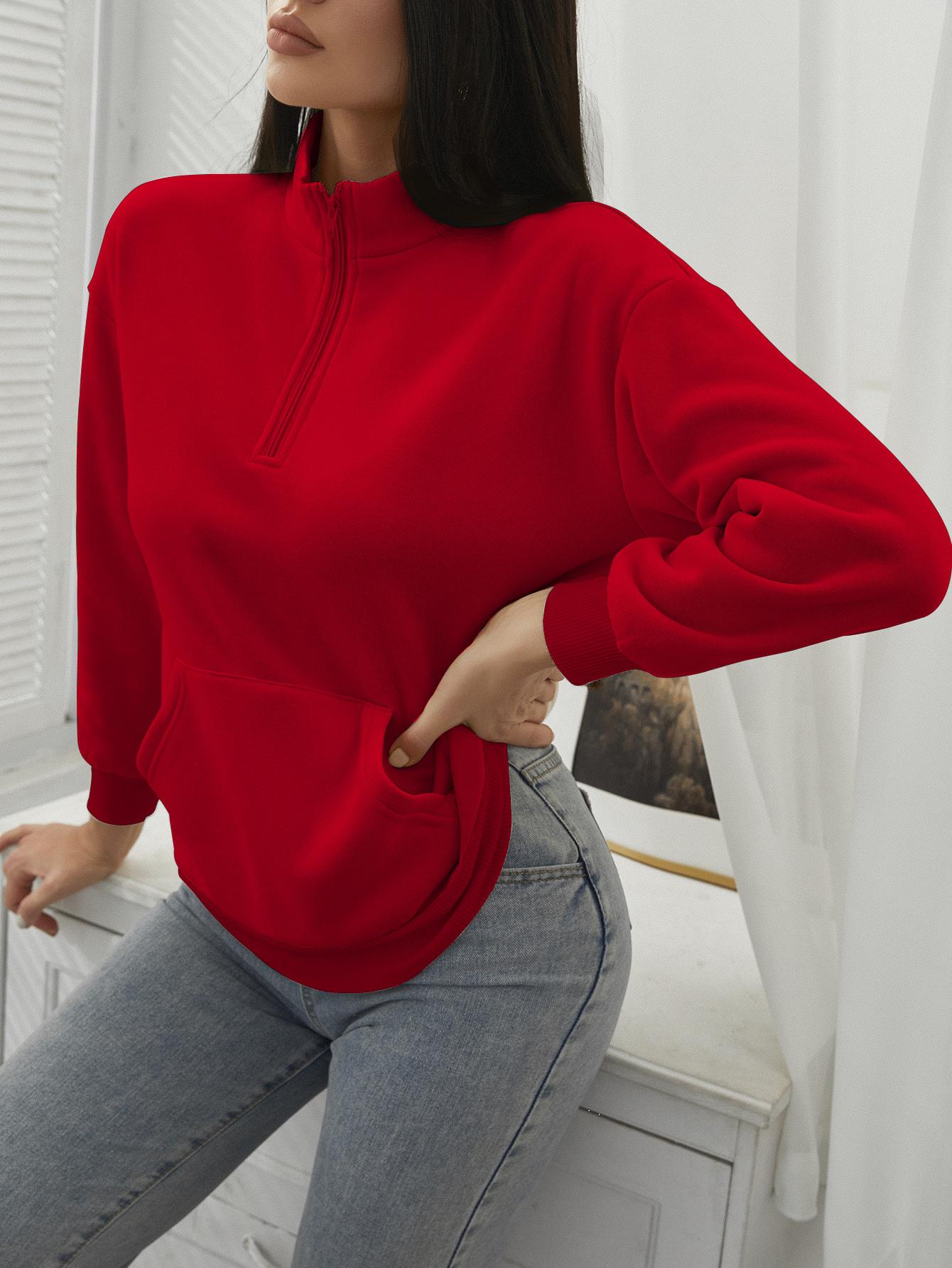 czerwona bluza zip 
