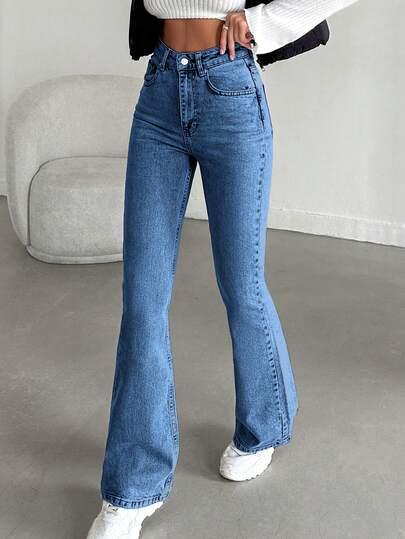 SPODNIE JEANS DZWONY