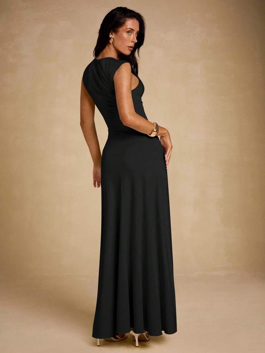 CZARNA SUKIENKA MAXI 