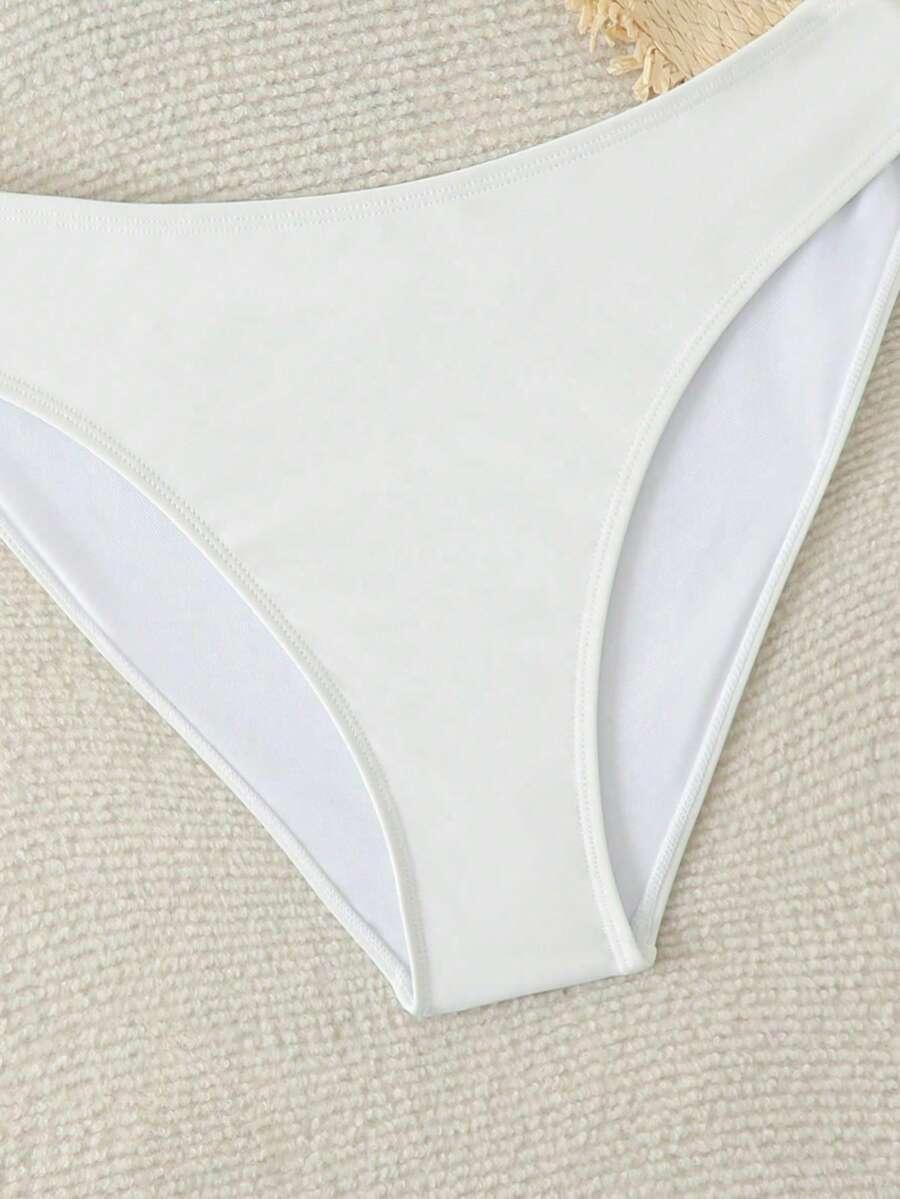 DAMSKIE JEDNOKOLOROWE SWOBODNE BIKINI
