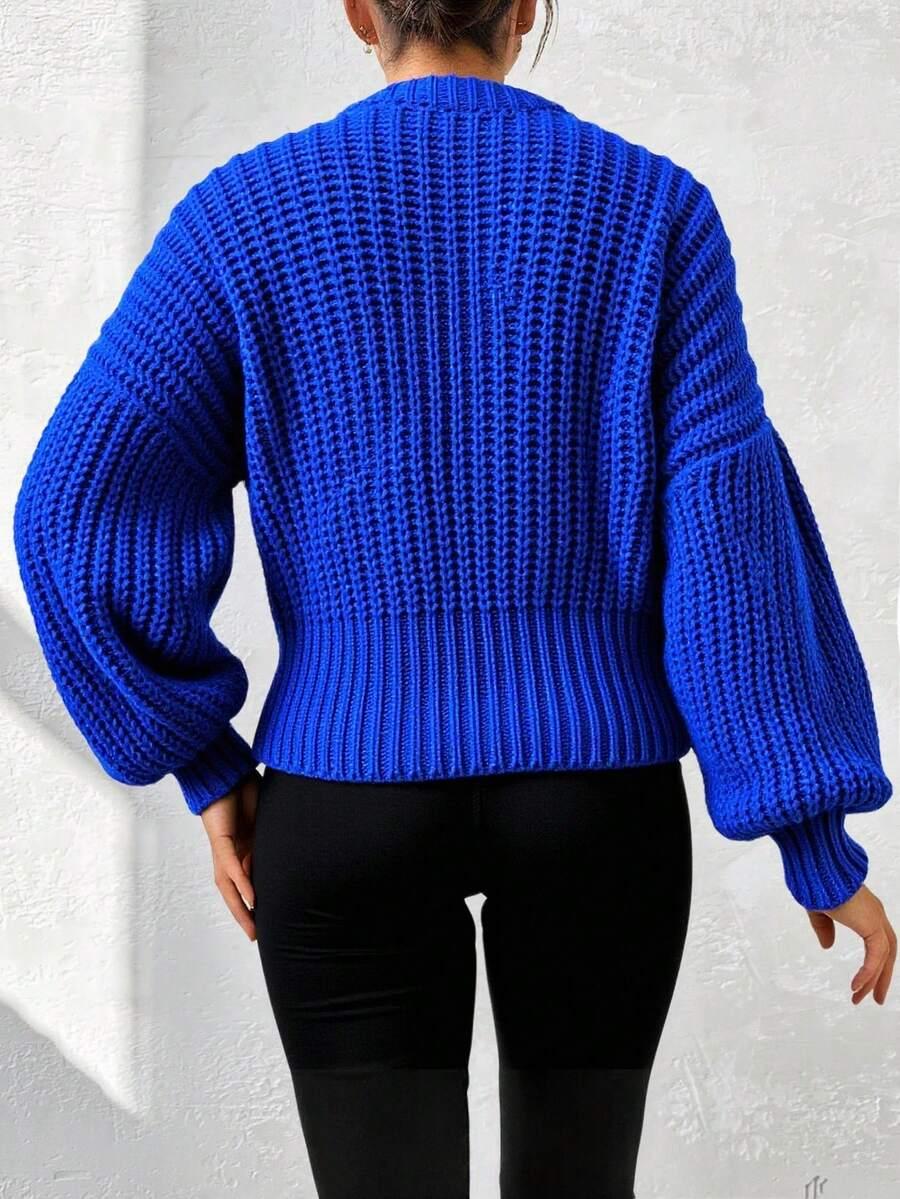 sweter okrągły dekolt