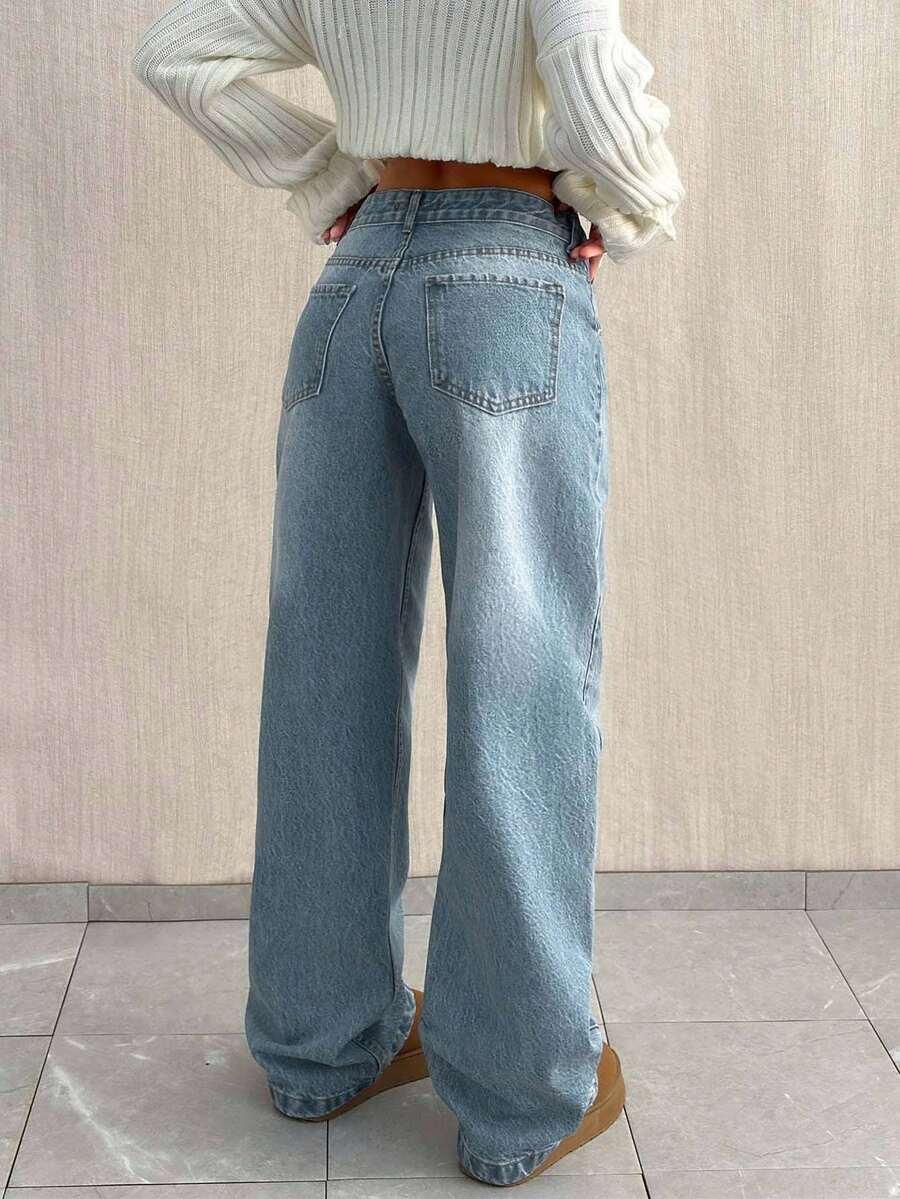 NIEBIESKIE SPODNIE JEANS 