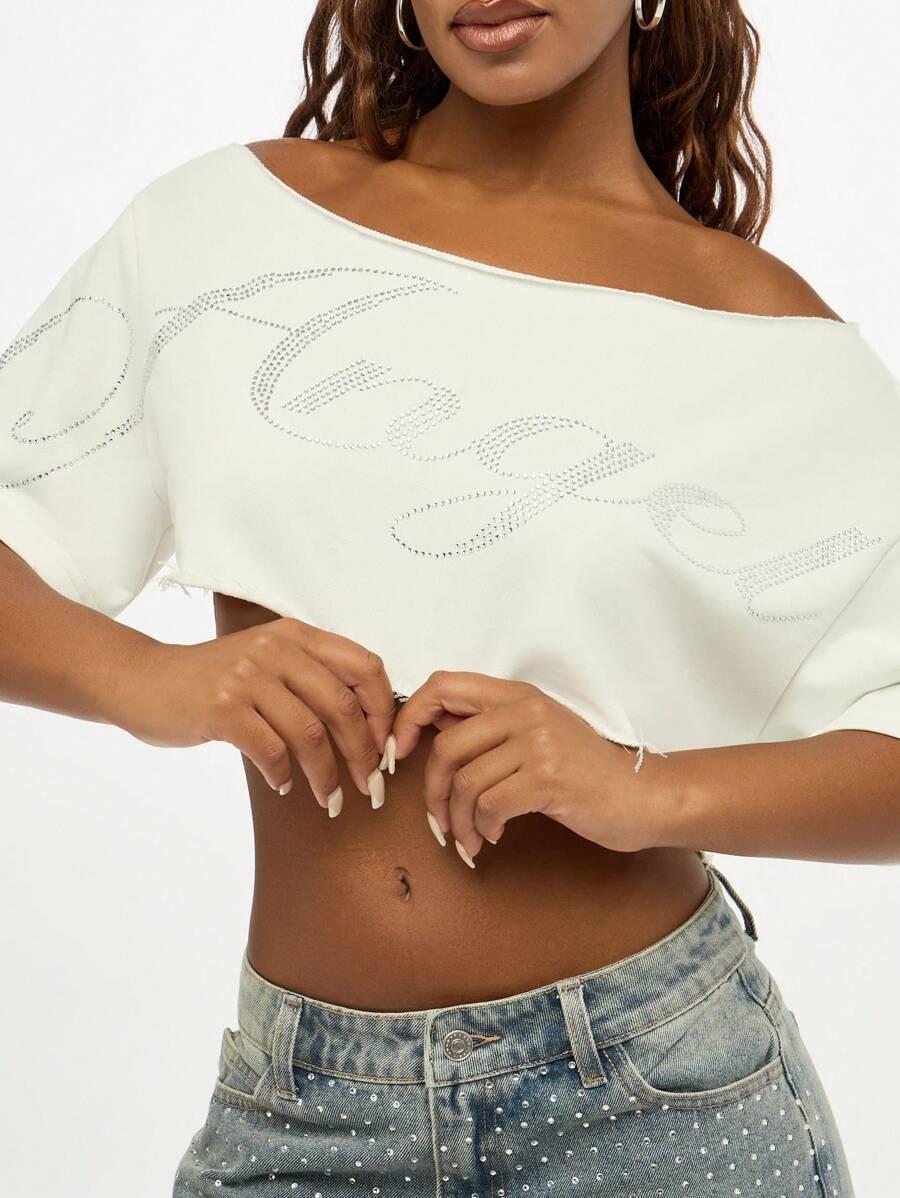 BLUZKA CROP CEKINY