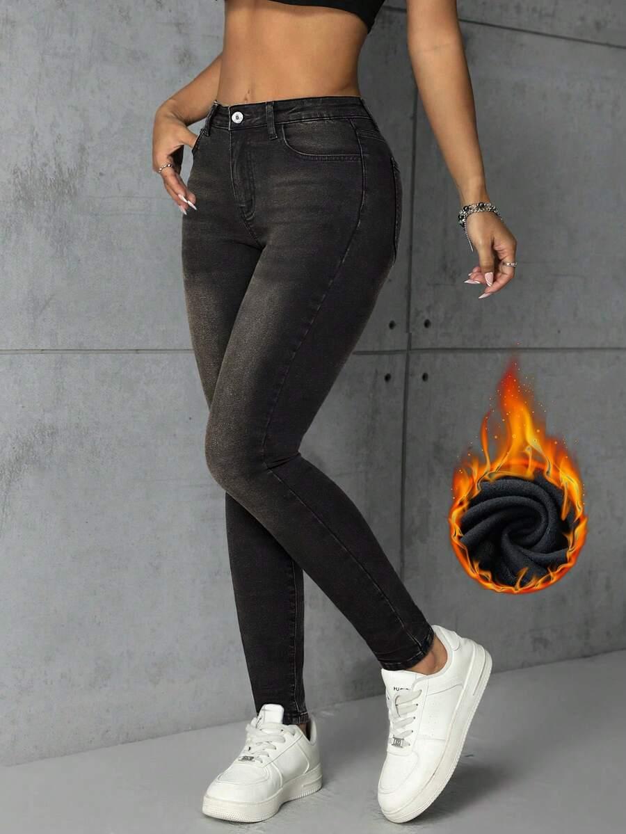 CZARNE SPODNIE JEANS RURKI