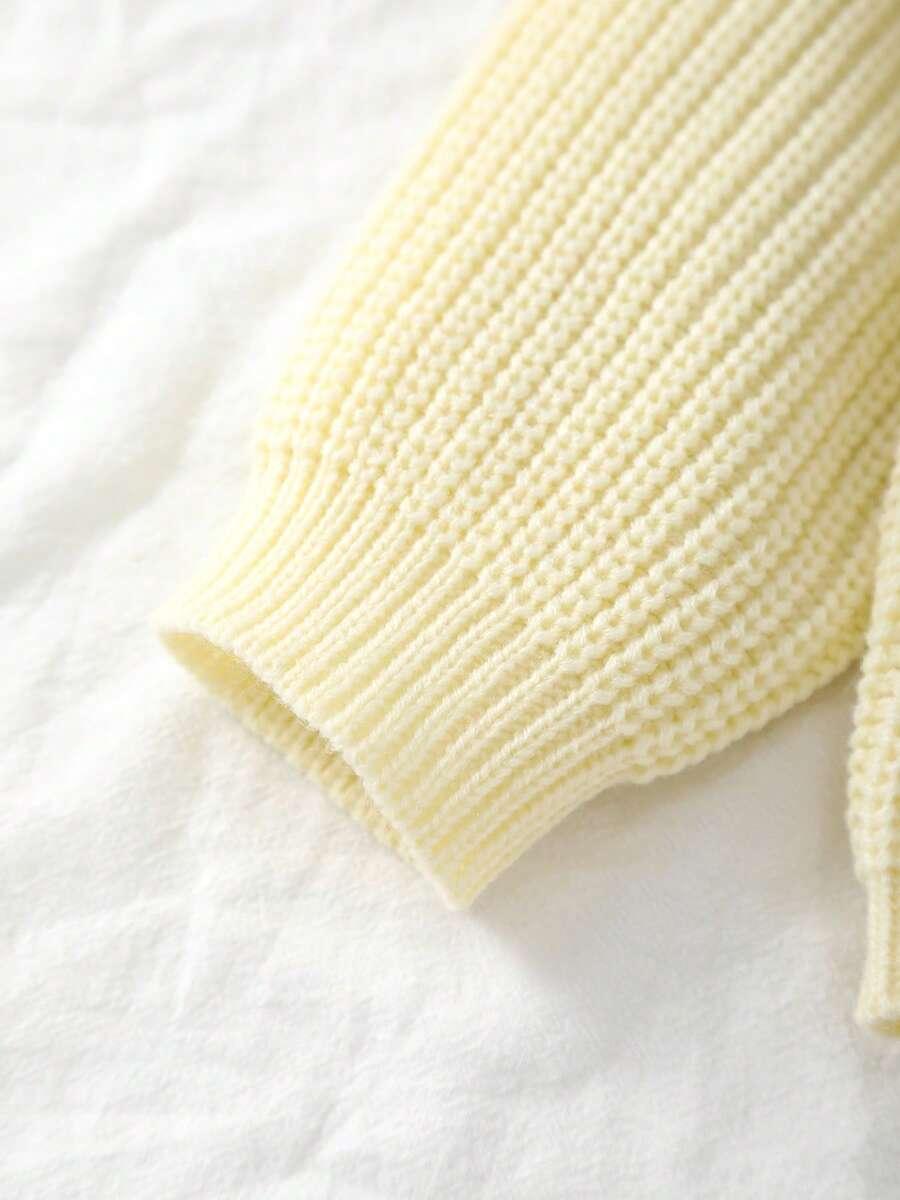 ŻÓŁTY SWETER OKRĄGŁY DEKOLT