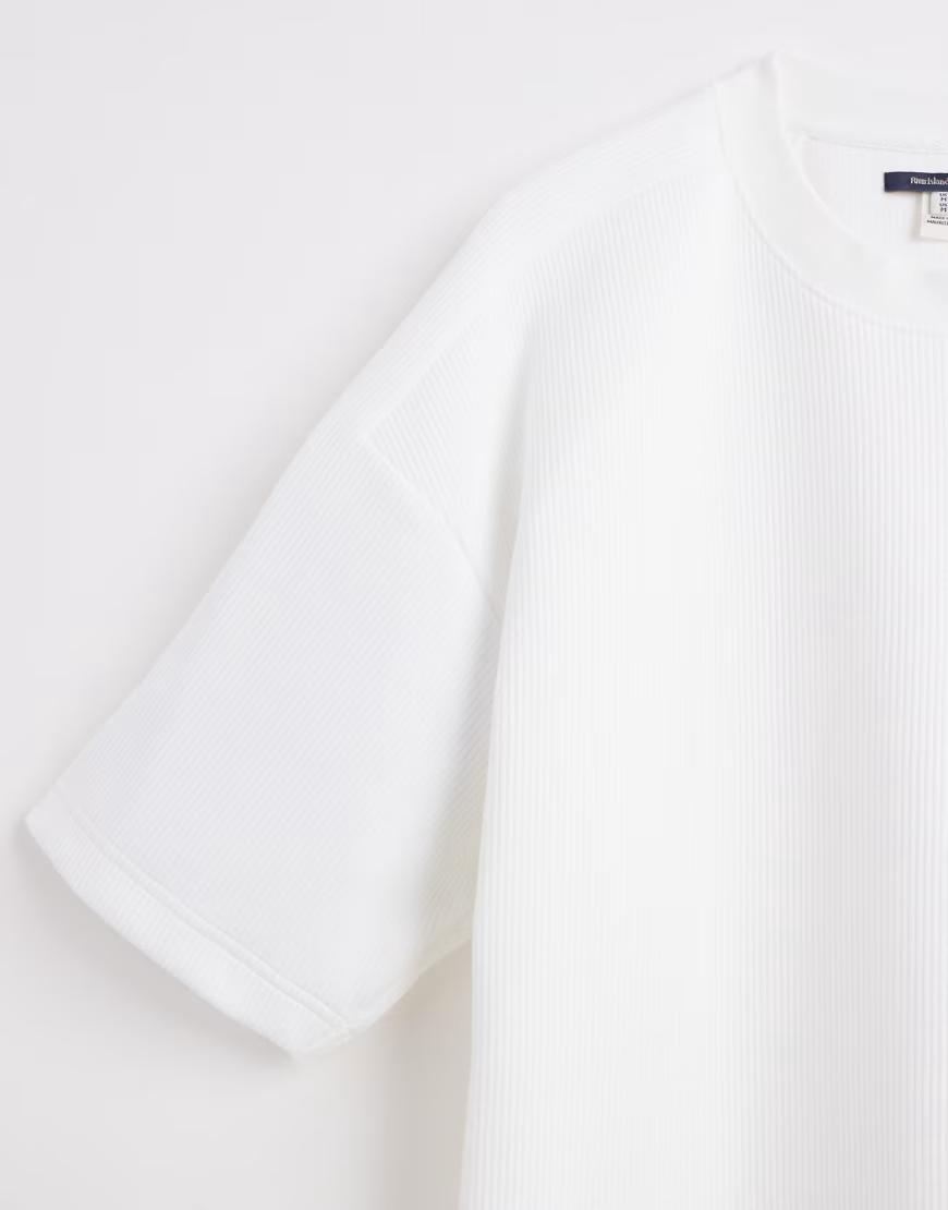 BIAŁY T-shirt PRĄŻKI