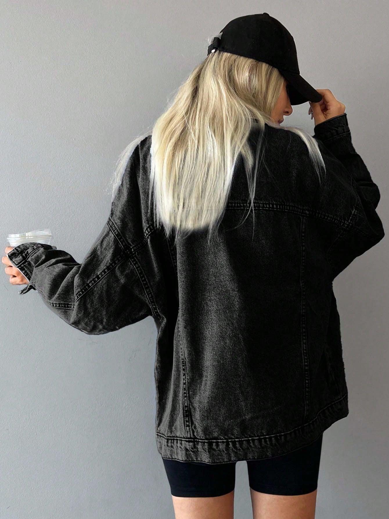 CZARNA KURTKA JEANS
