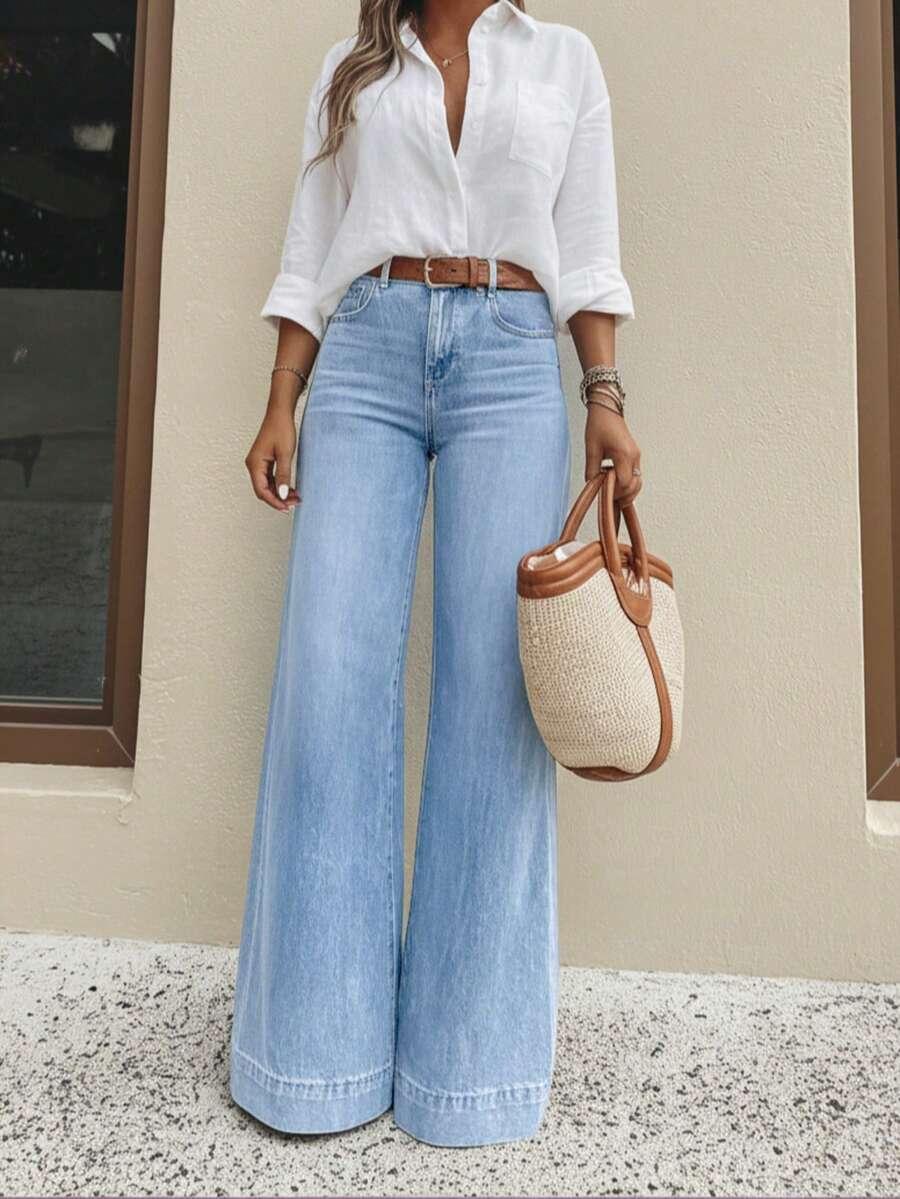 NIEBIESKIE SPODNIE JEANS