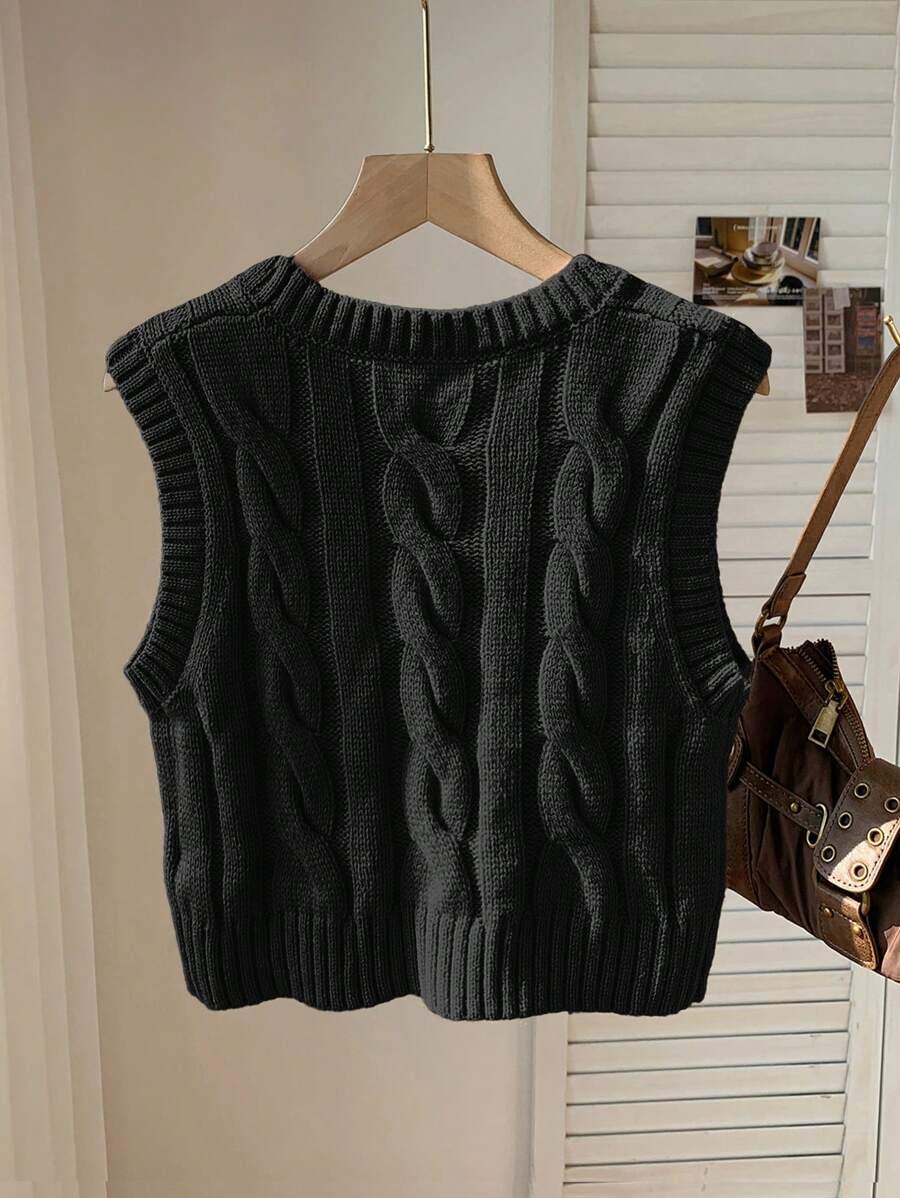 czarny dzianinowy top 