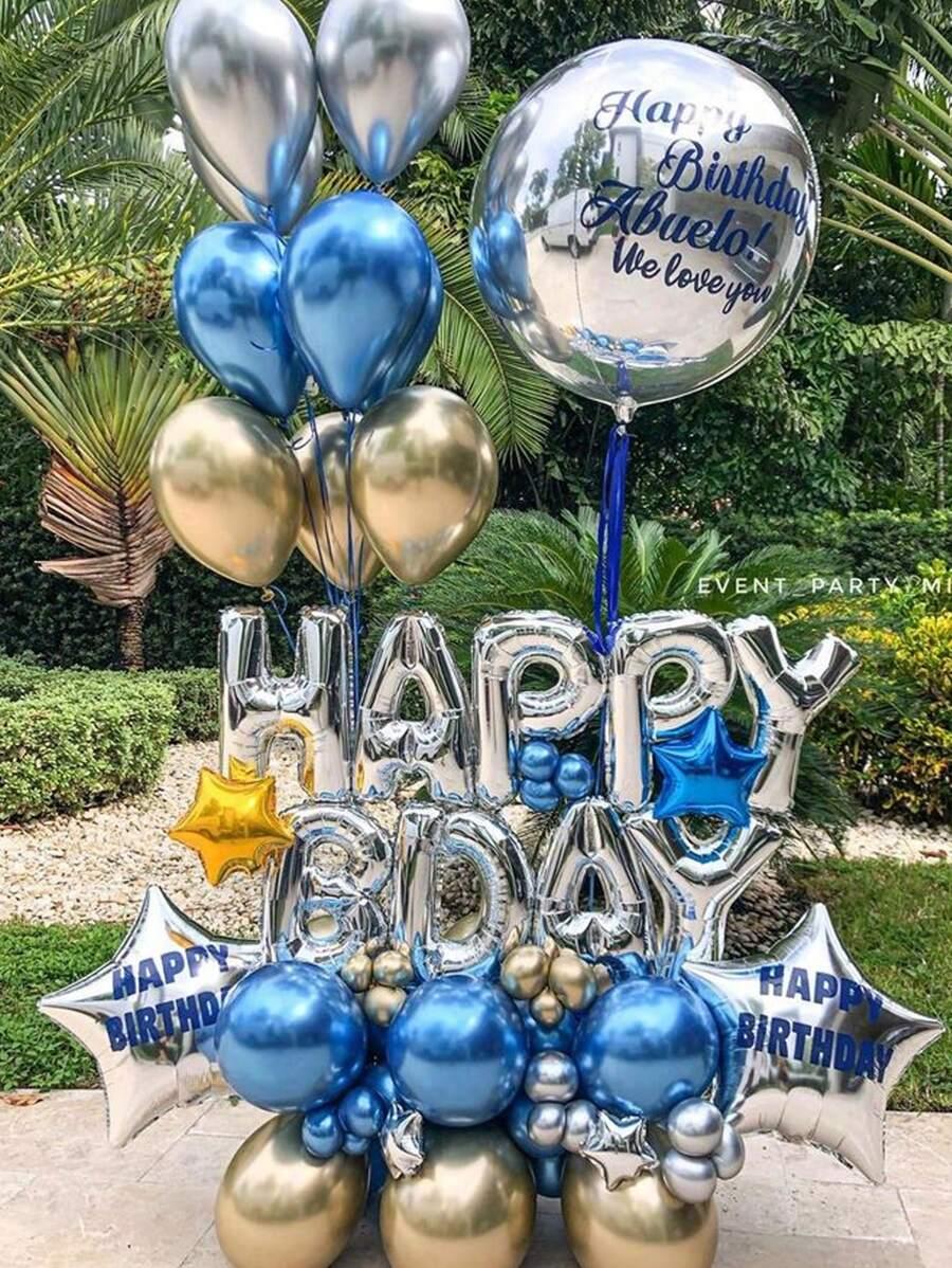 srebrny balon literka "d" 40cm