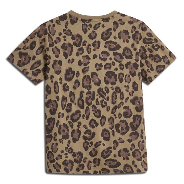 T-SHIRT animal PRINT kieszonka logo