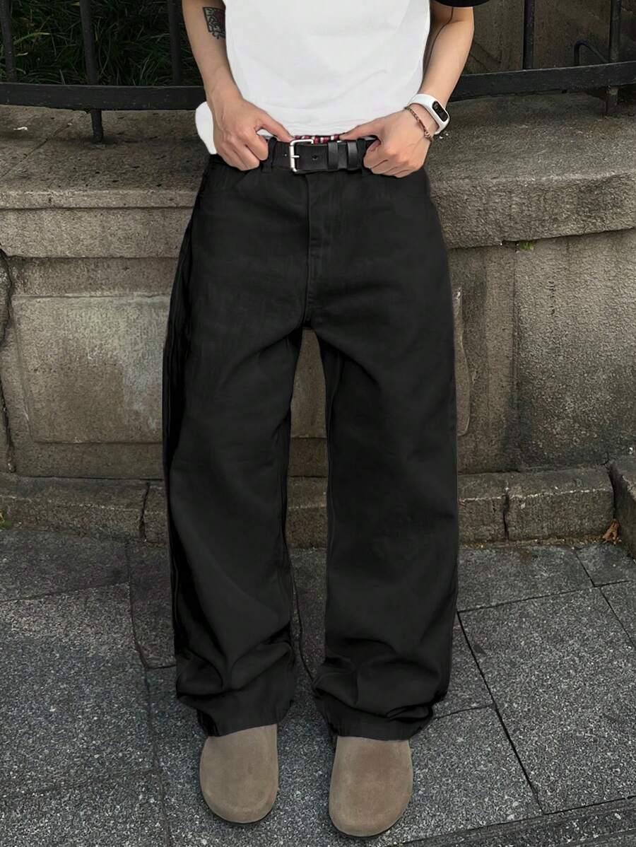 CZARNE SPODNIE JEANS