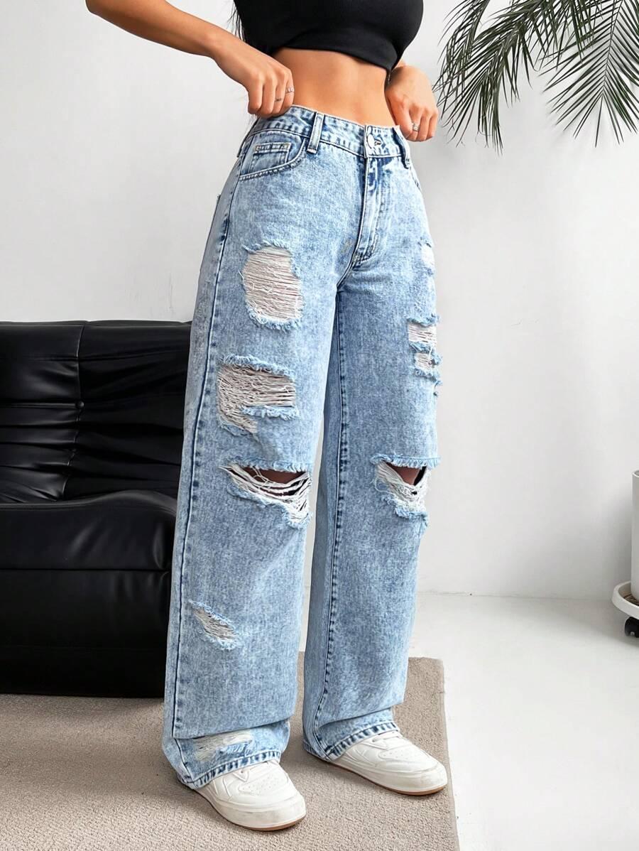 NIEBIESKIE SPODNIE JEANS