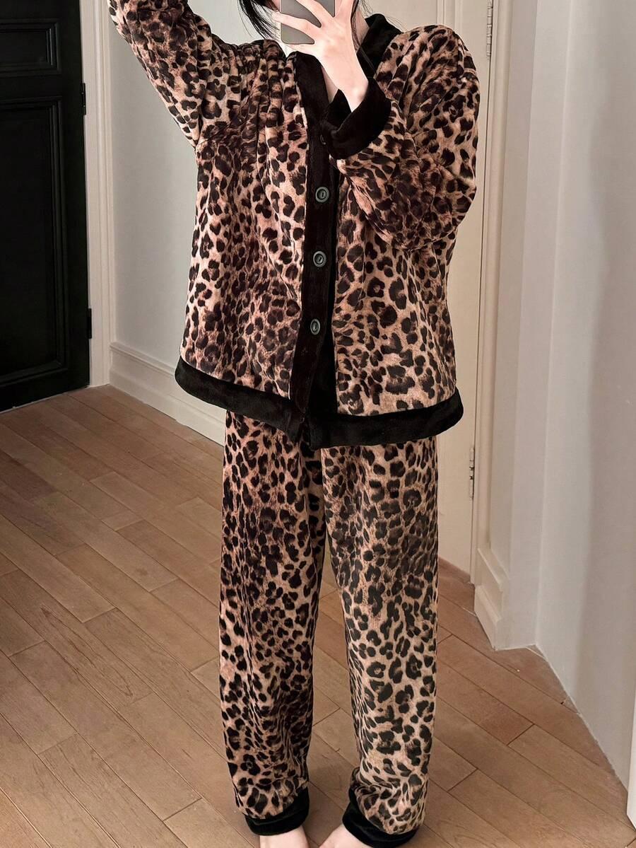PIŻAMA KOMPLET BLUZKA SPODNIE ANIMAL PRINT 