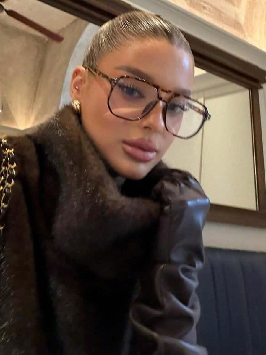 okulary zerówki animal print 