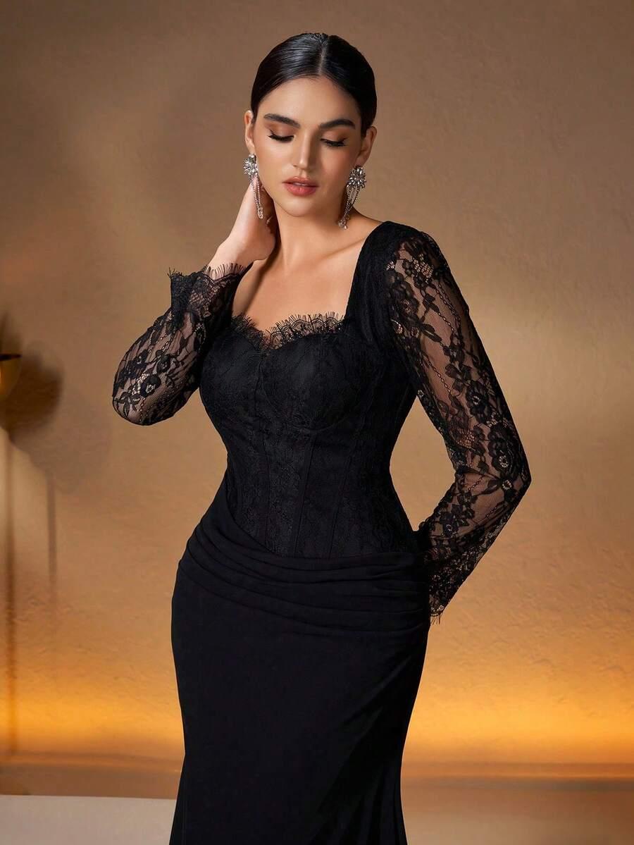 czarna maxi sukienka