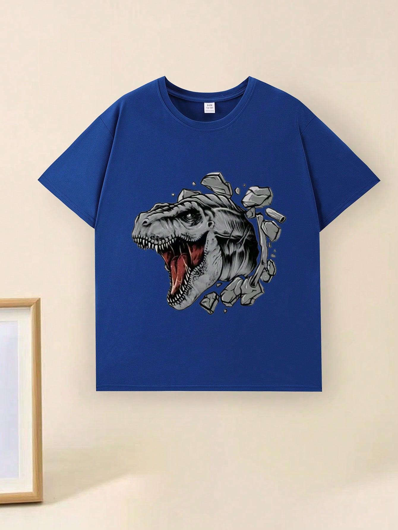 t-shirt 3 pack nadruk dinozaury 