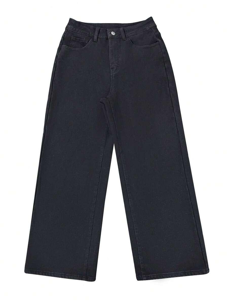 CZARNE SPODNIE JEANS