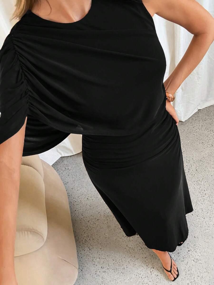czarna maxi sukienka 