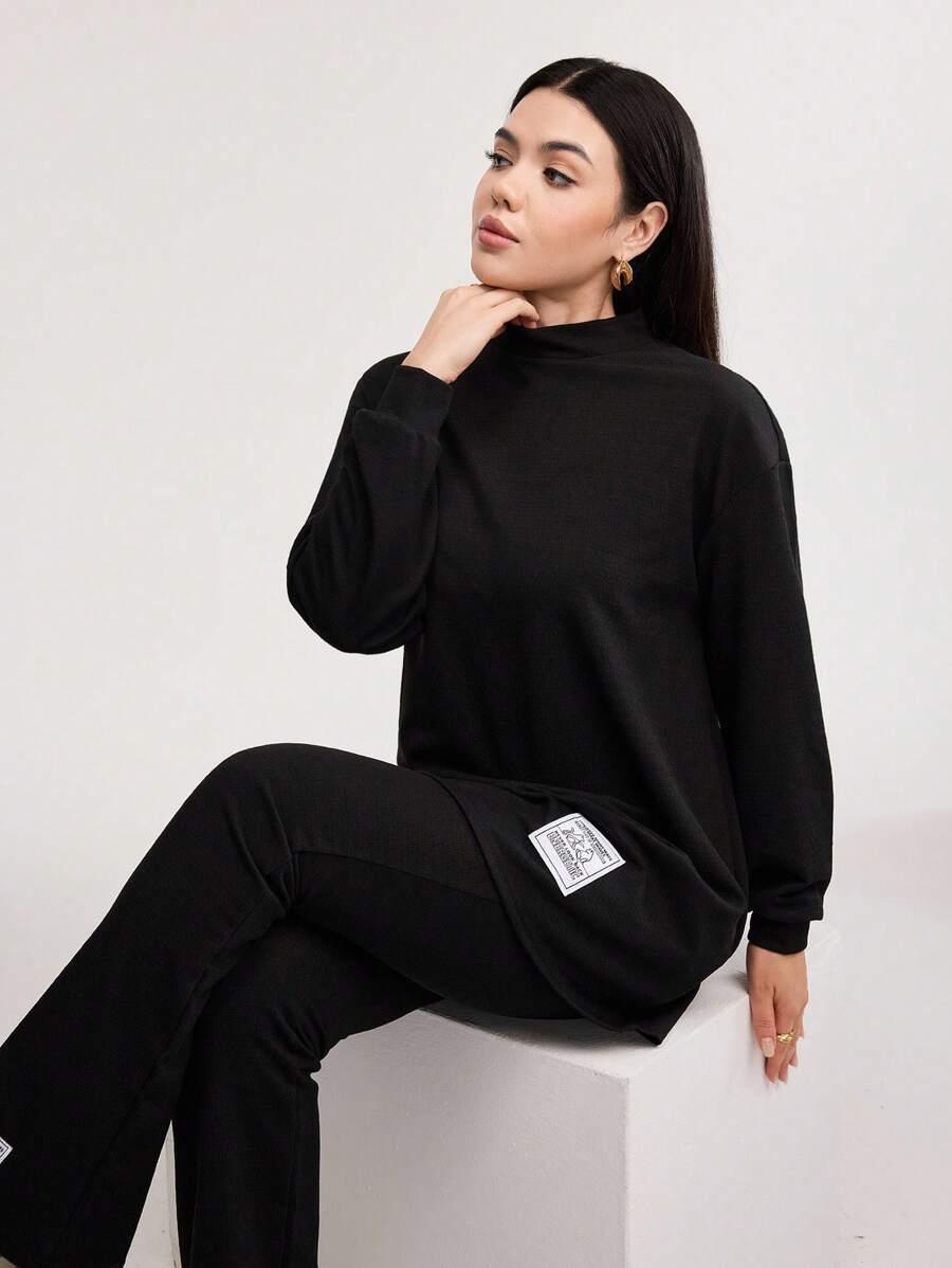 czarny komplet spodnie bluza