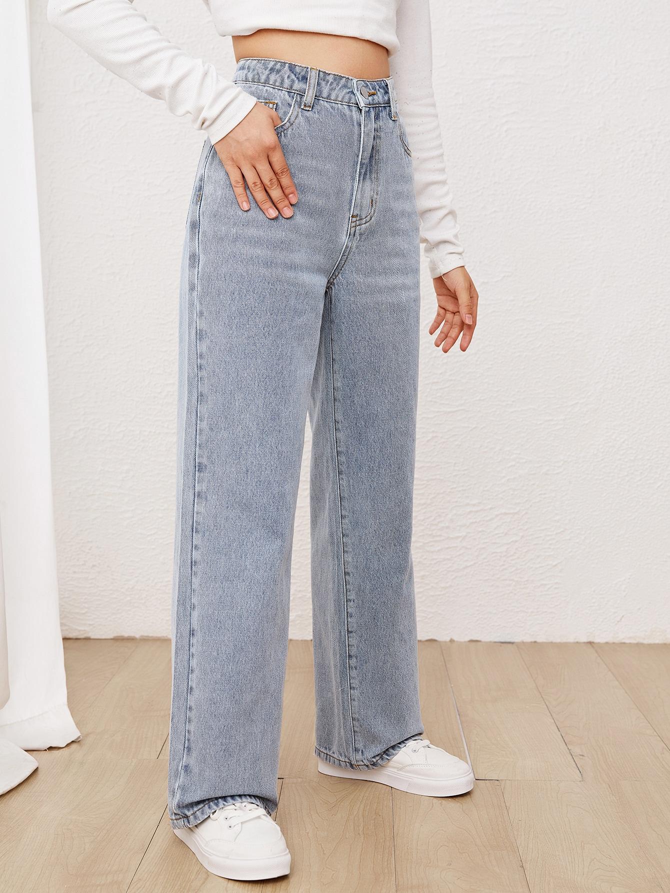 PROSTE SPODNIE JEANS WYSOKI STAN