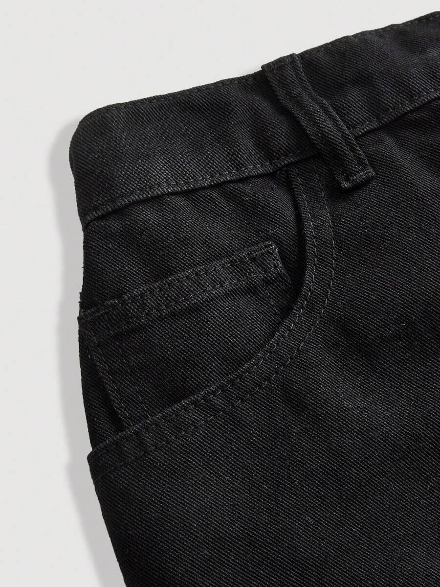 CZARNA MINI SPÓDNICA JEANS 