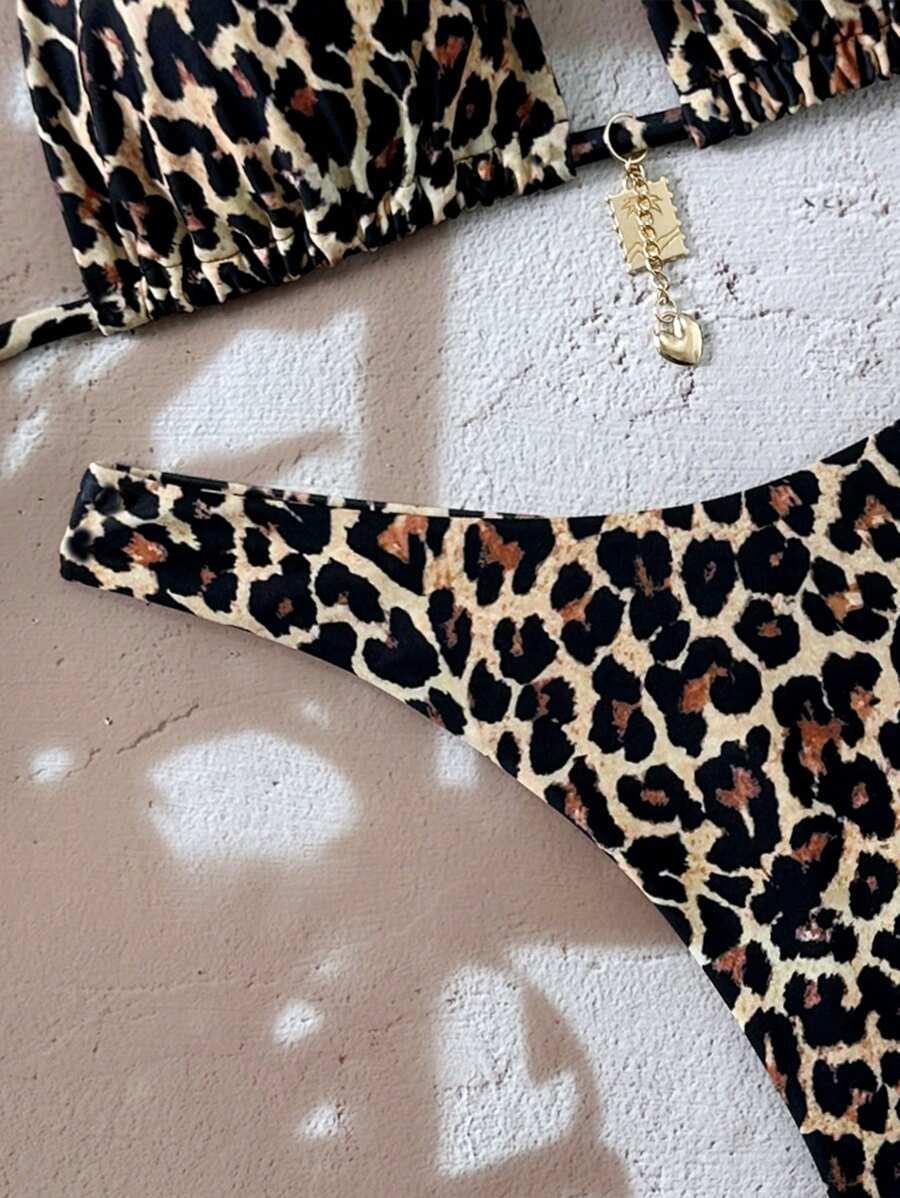 DWUCZĘŚCIOWY STRÓJ KĄPIELOWY ANIMAL PRINT