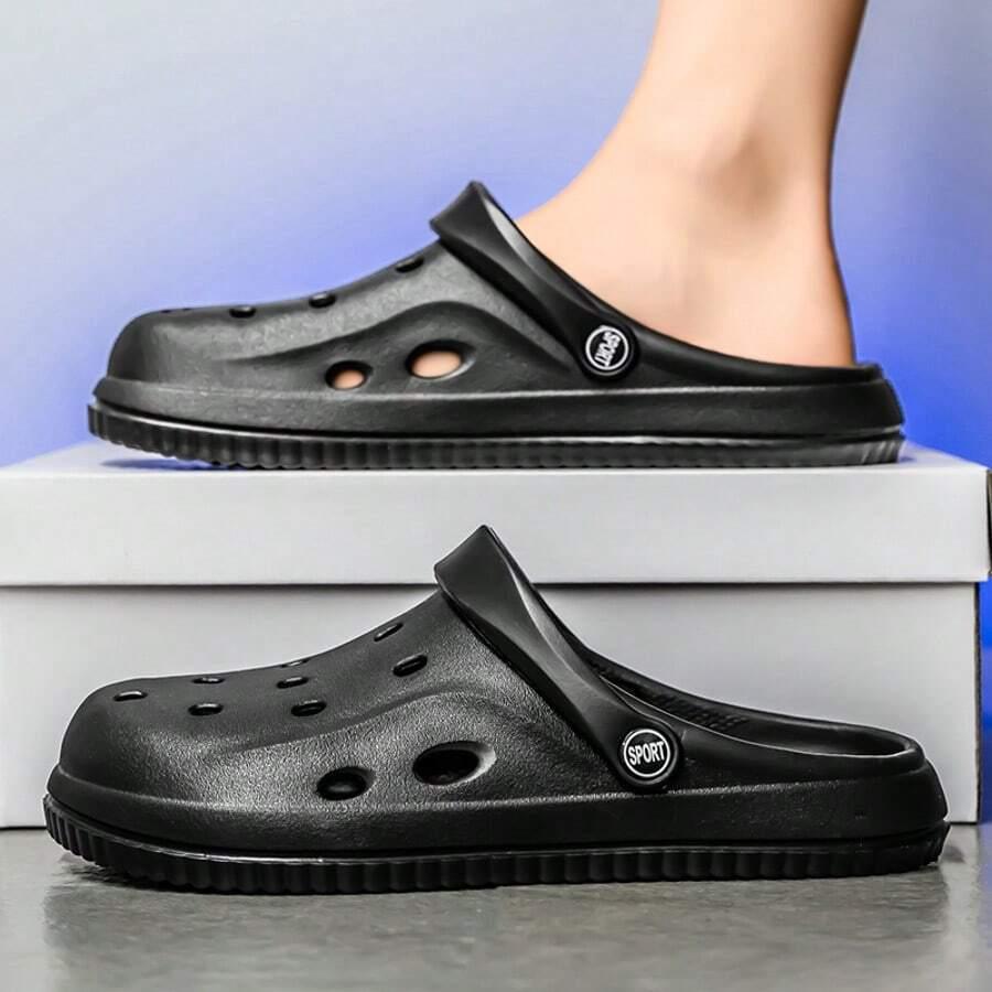 czarne klapki casual