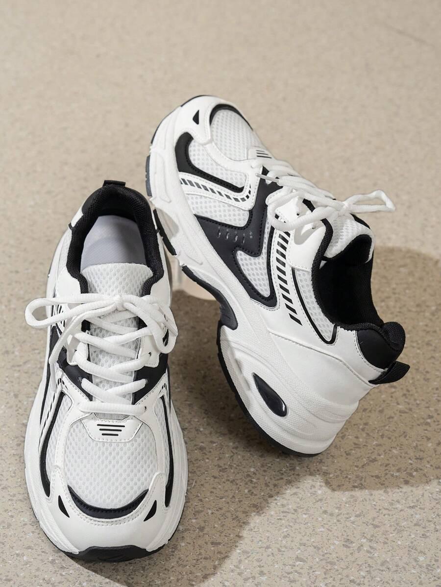 SZNUROWANE BUTY SPORTOWE KONTRAST