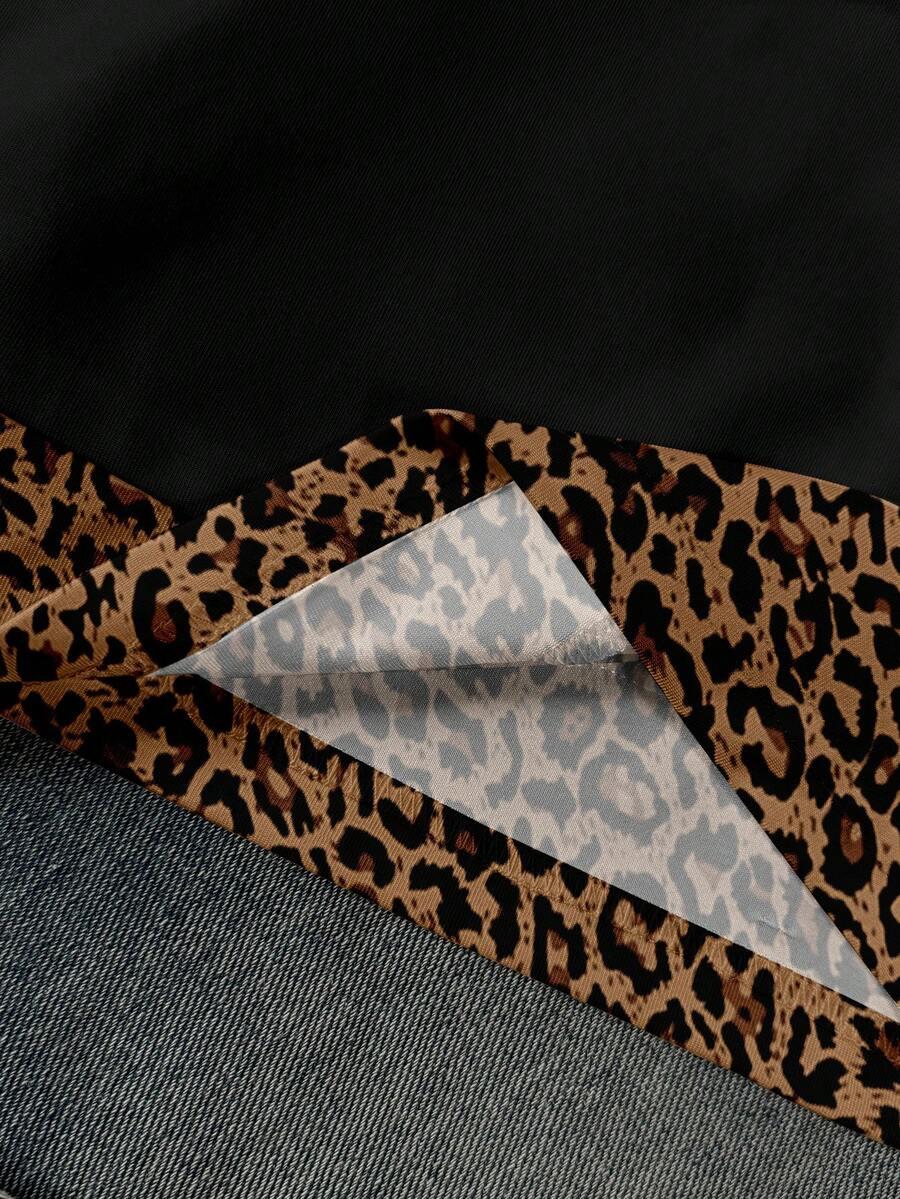 asymetryczny top animal print