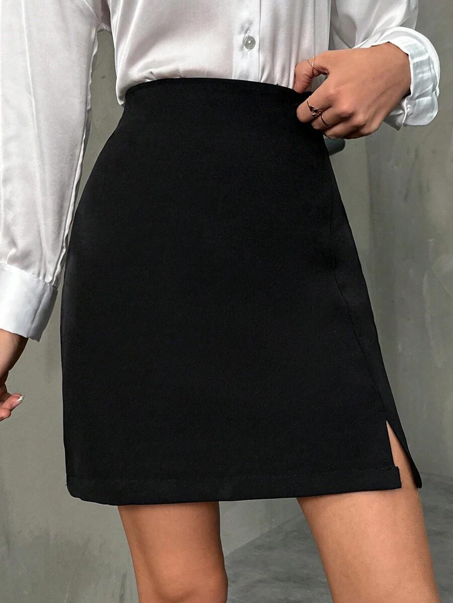 czarna mini spódnica