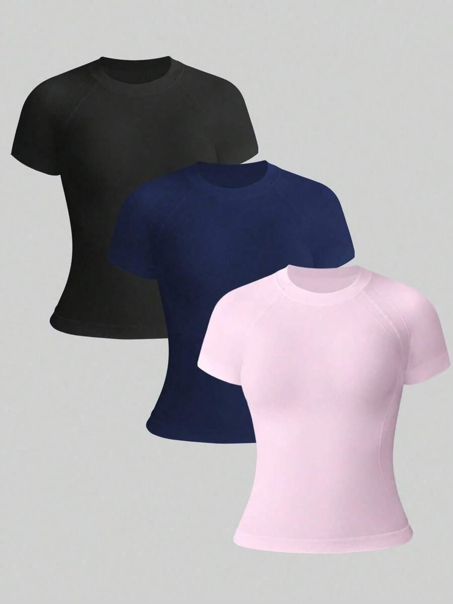 T-SHIRT OKRĄGŁY DEKOLT 3-PACK