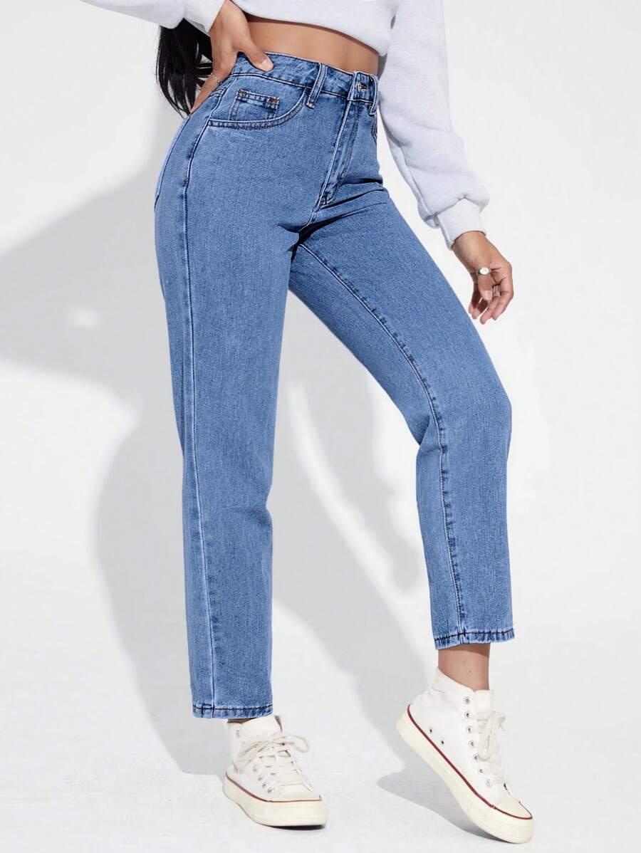 SPODNIE MOM JEANS