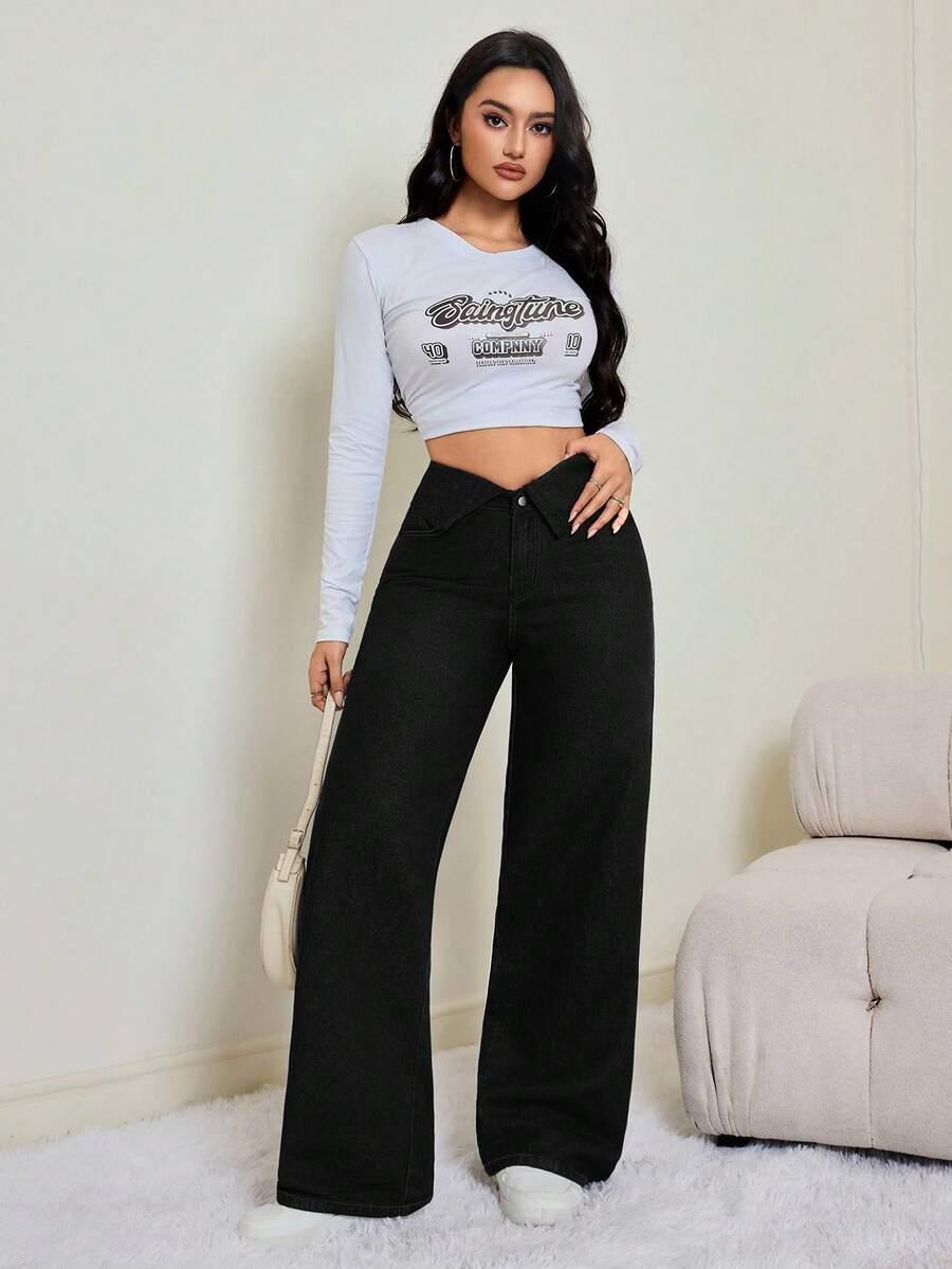 czarne spodnie jeans wysoki stan