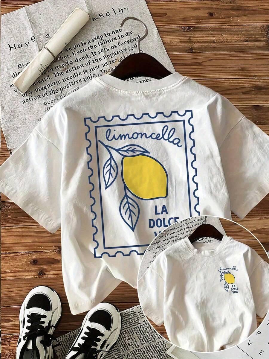 biały t-shirt print