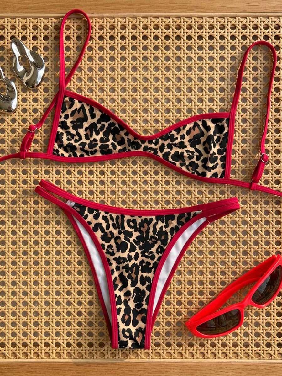 DWUCZĘŚCIOWY STRÓJ KĄPIELOWY ANIMAL PRINT