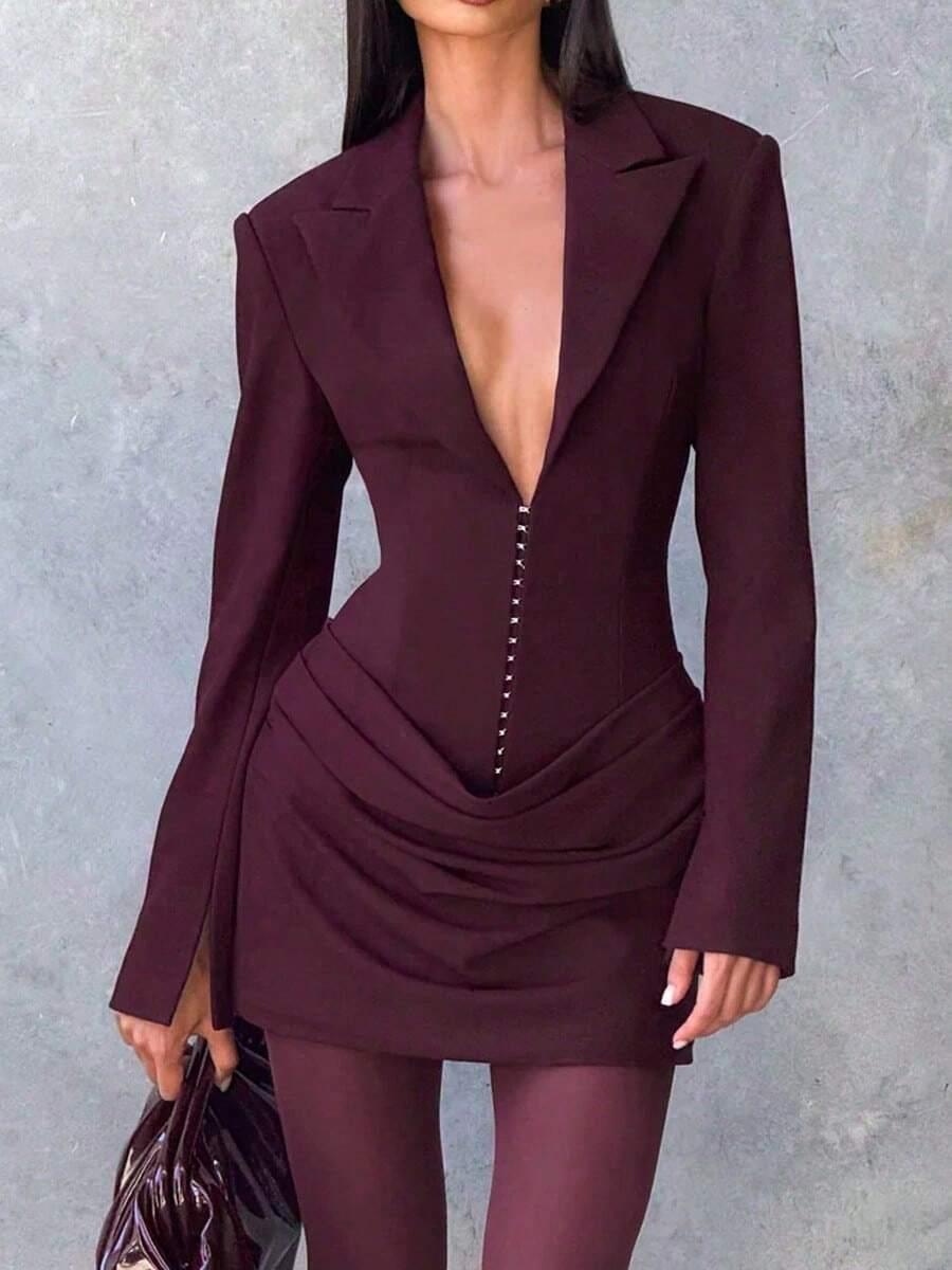 BURGUNDOWA MINI SUKIENKA