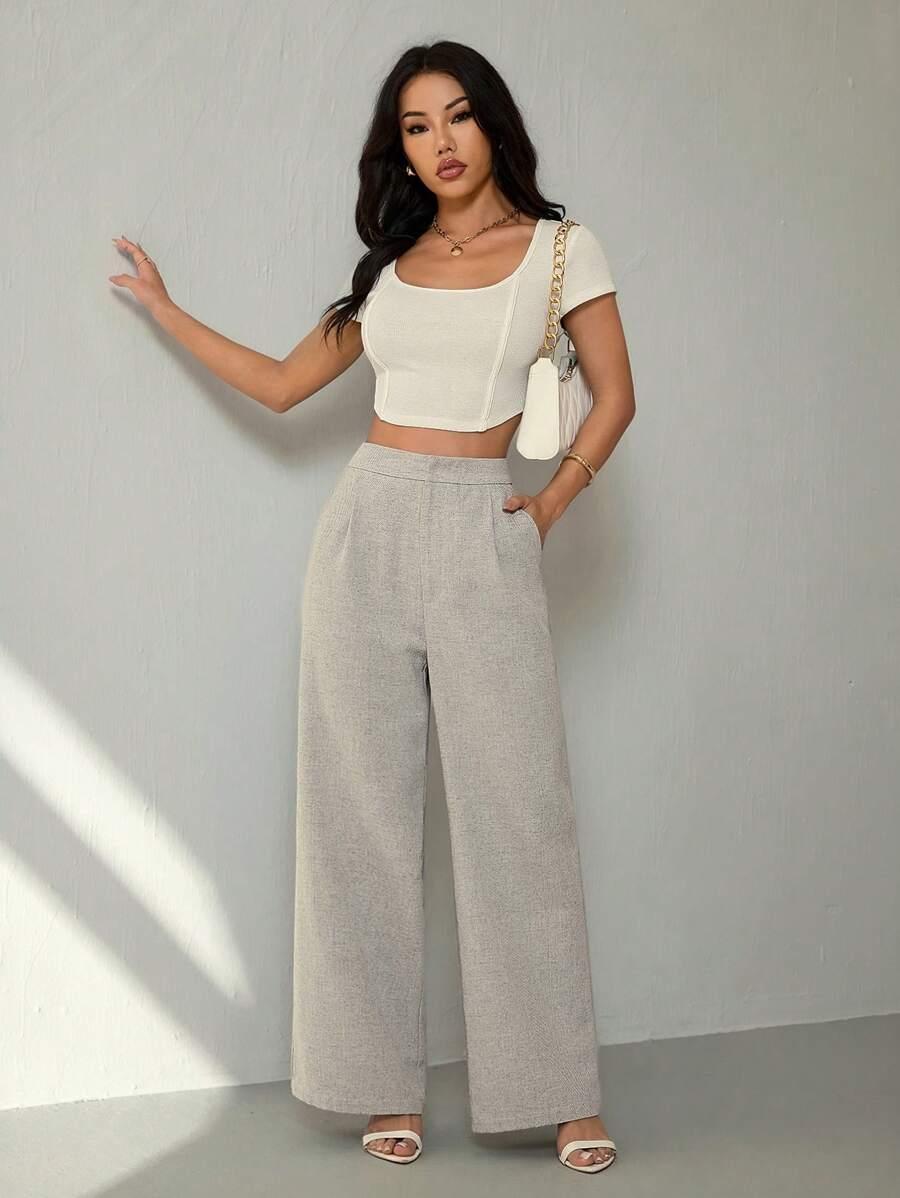 szare spodnie casual