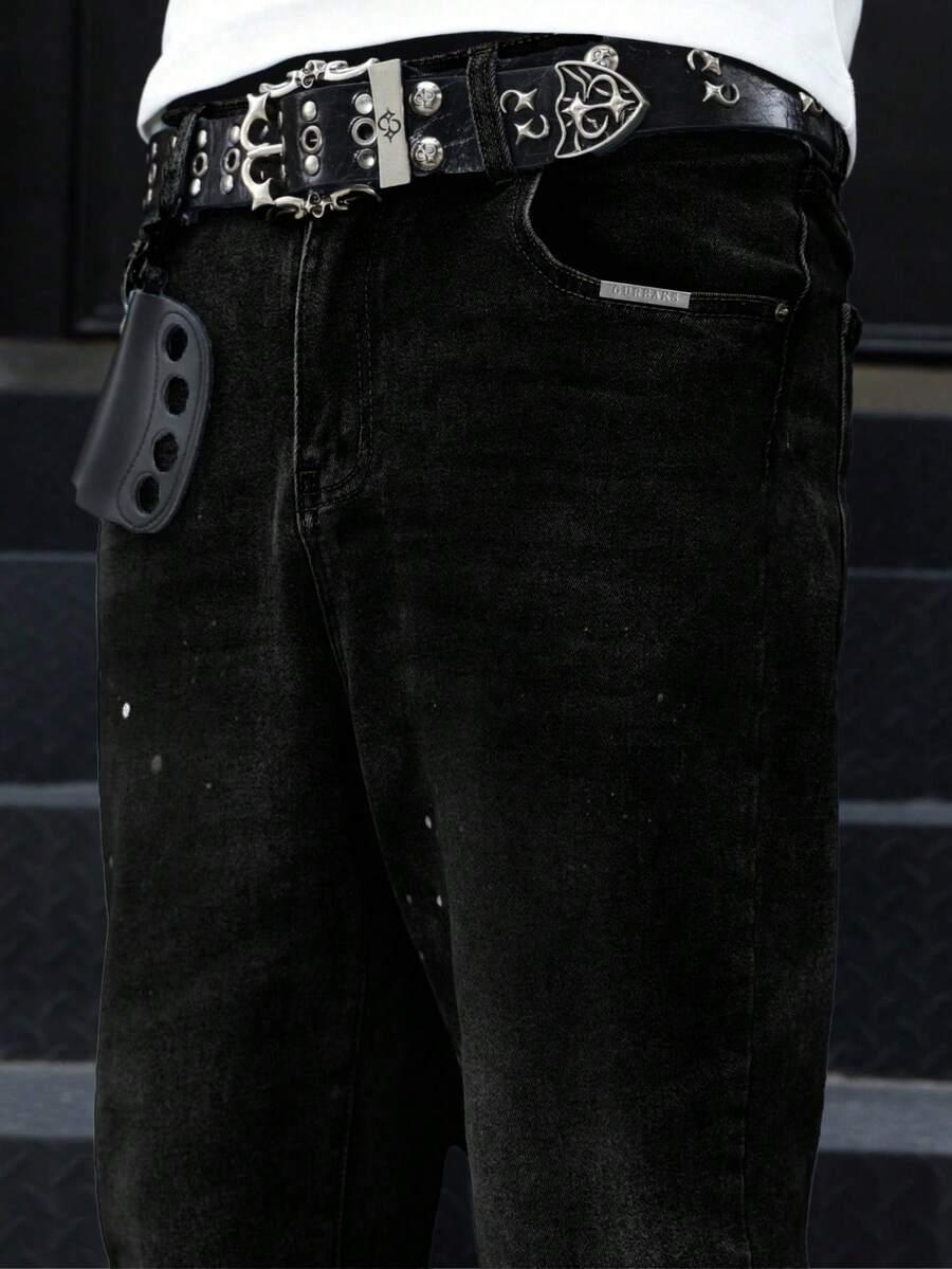 CZARNE SPODNIE JEANS