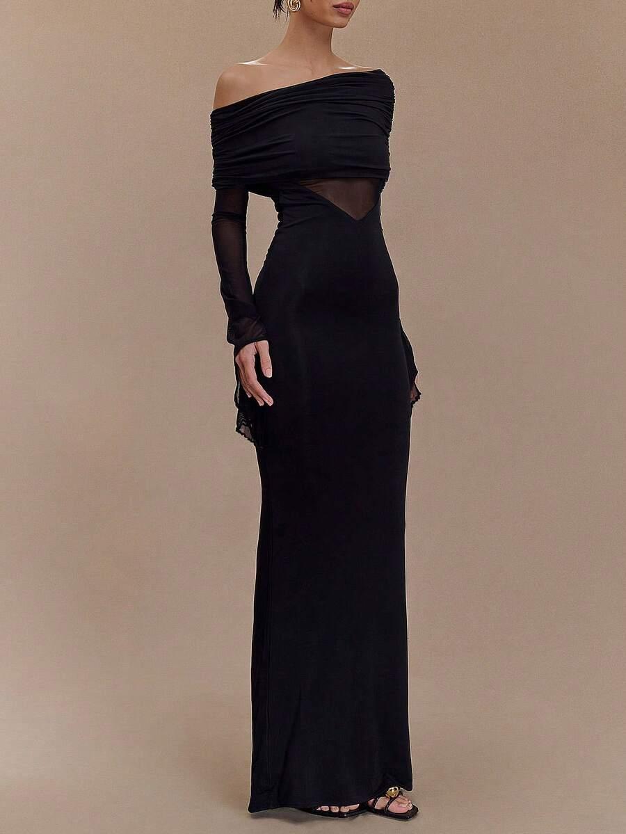 CZARNA MAXI SUKIENKA