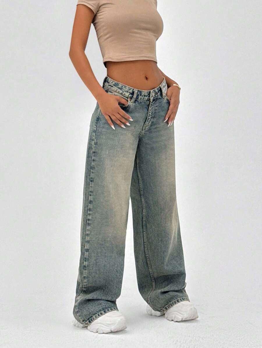 SPODNIE JEANSOWE NISKI STAN 