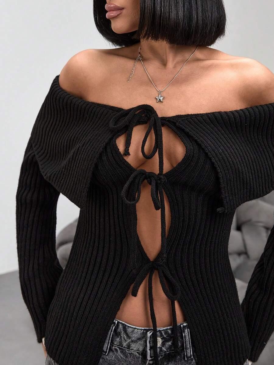  SWETER ROZPINANY CZARNY