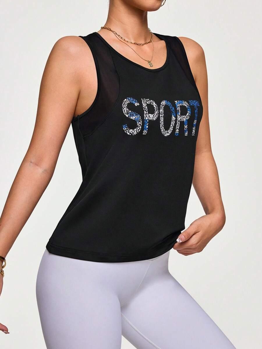 SPORTOWY TOP OKRĄGŁY DEKOLT 